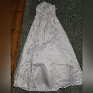 Fancy Onyx Nite Blush Pink Satin Dress